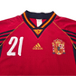 1998/99 Spain Home Football Shirt (M) Adidas #21 Enrique