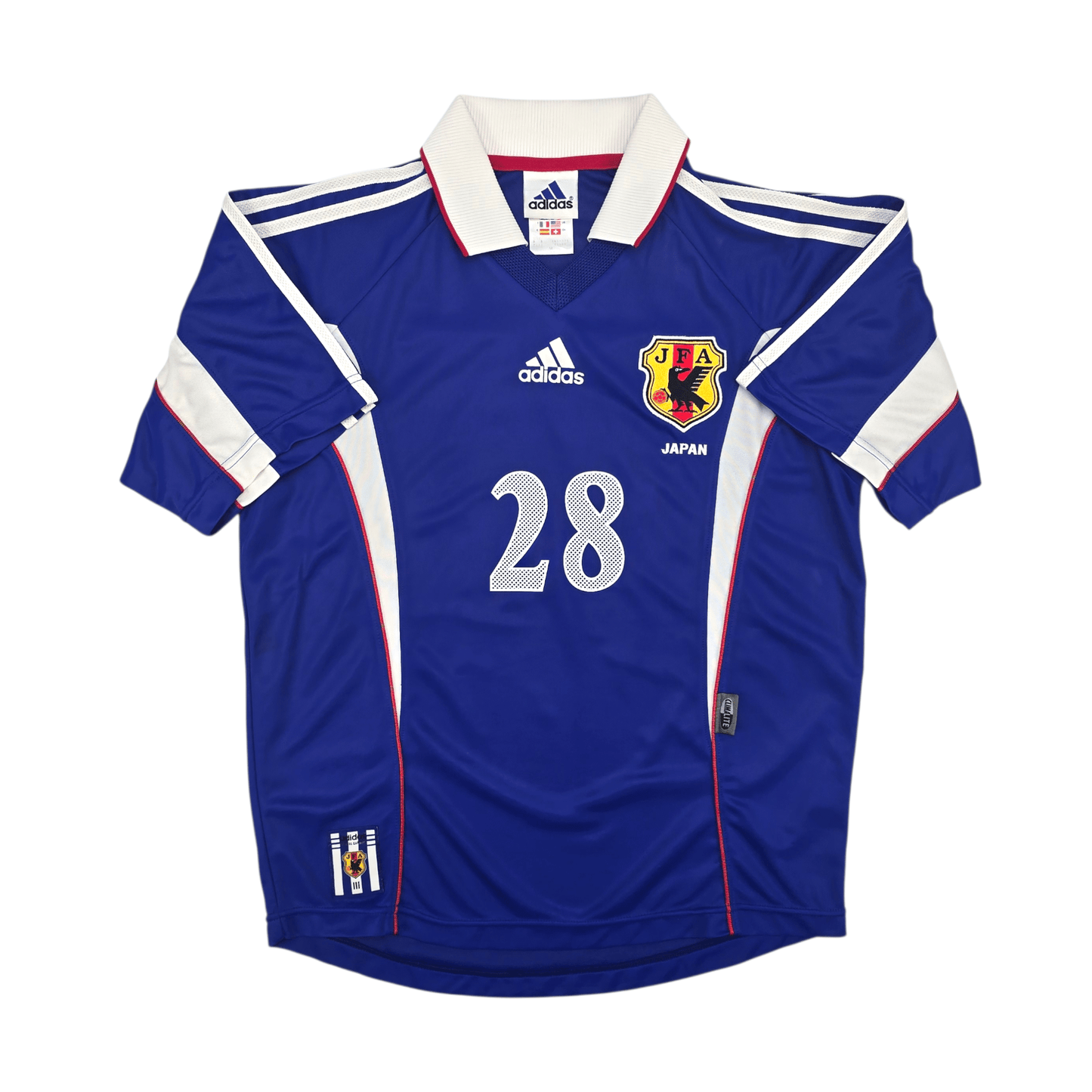 1999/00 Japan Home Football Shirt (S) Adidas #28 Nakata