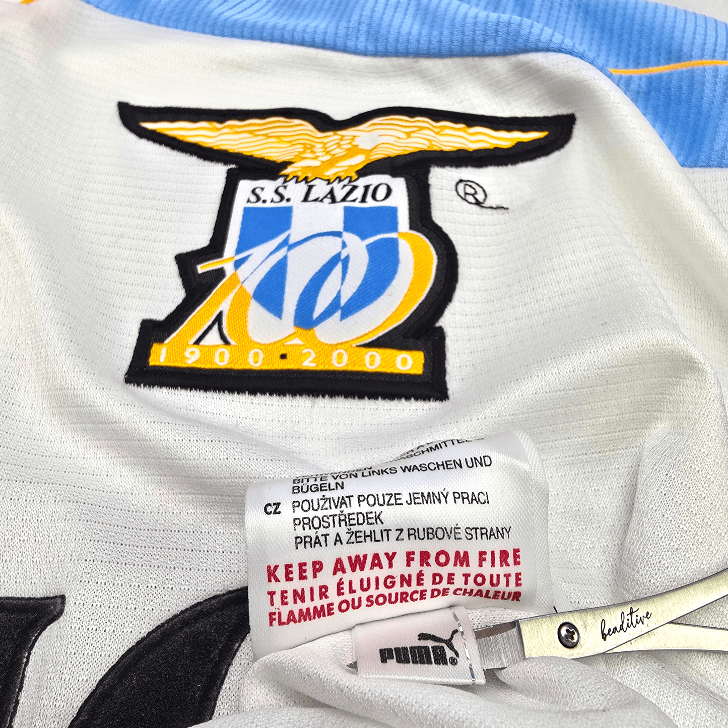 1999/00 Lazio Away Football Shirt (S) Puma #13 Nesta (Centenary)