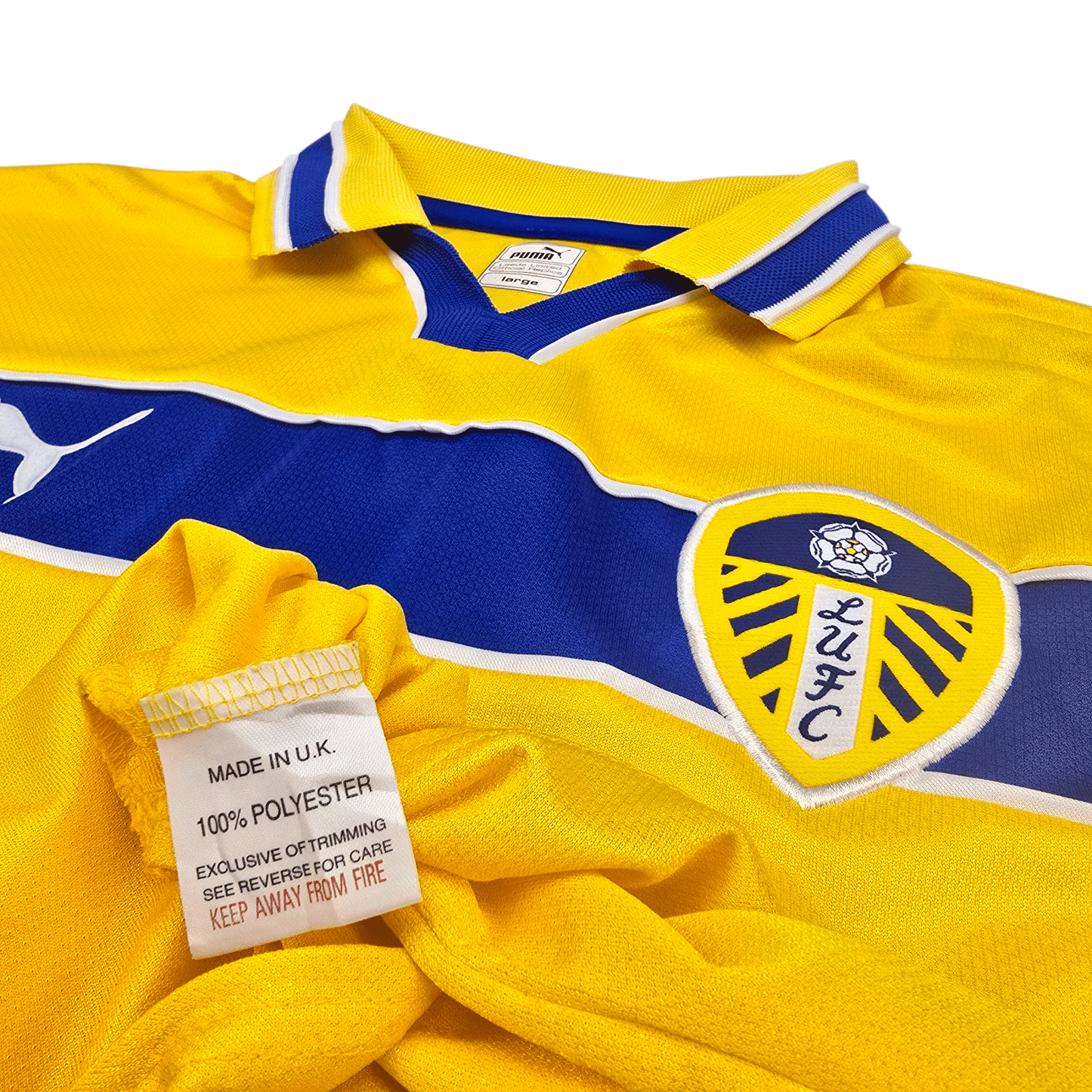 1999/00 Leeds United Third Football Shirt (L) Puma #17 Smith