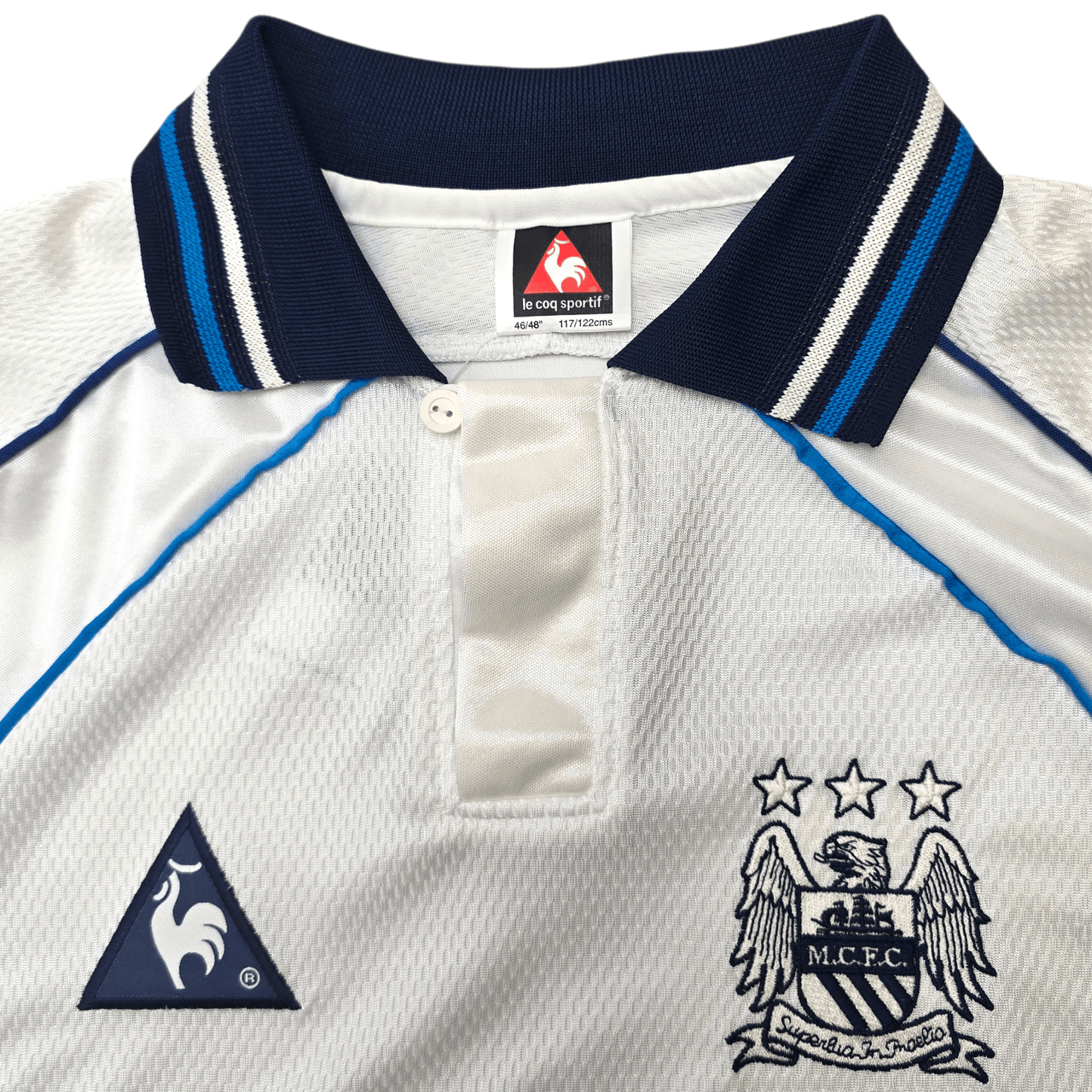 1999/00 Manchester City Away Football Shirt (XL) Le Coq Sportif