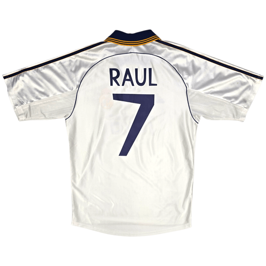 1999/00 Real Madrid Home Football Shirt (S) Adidas #7 Raul