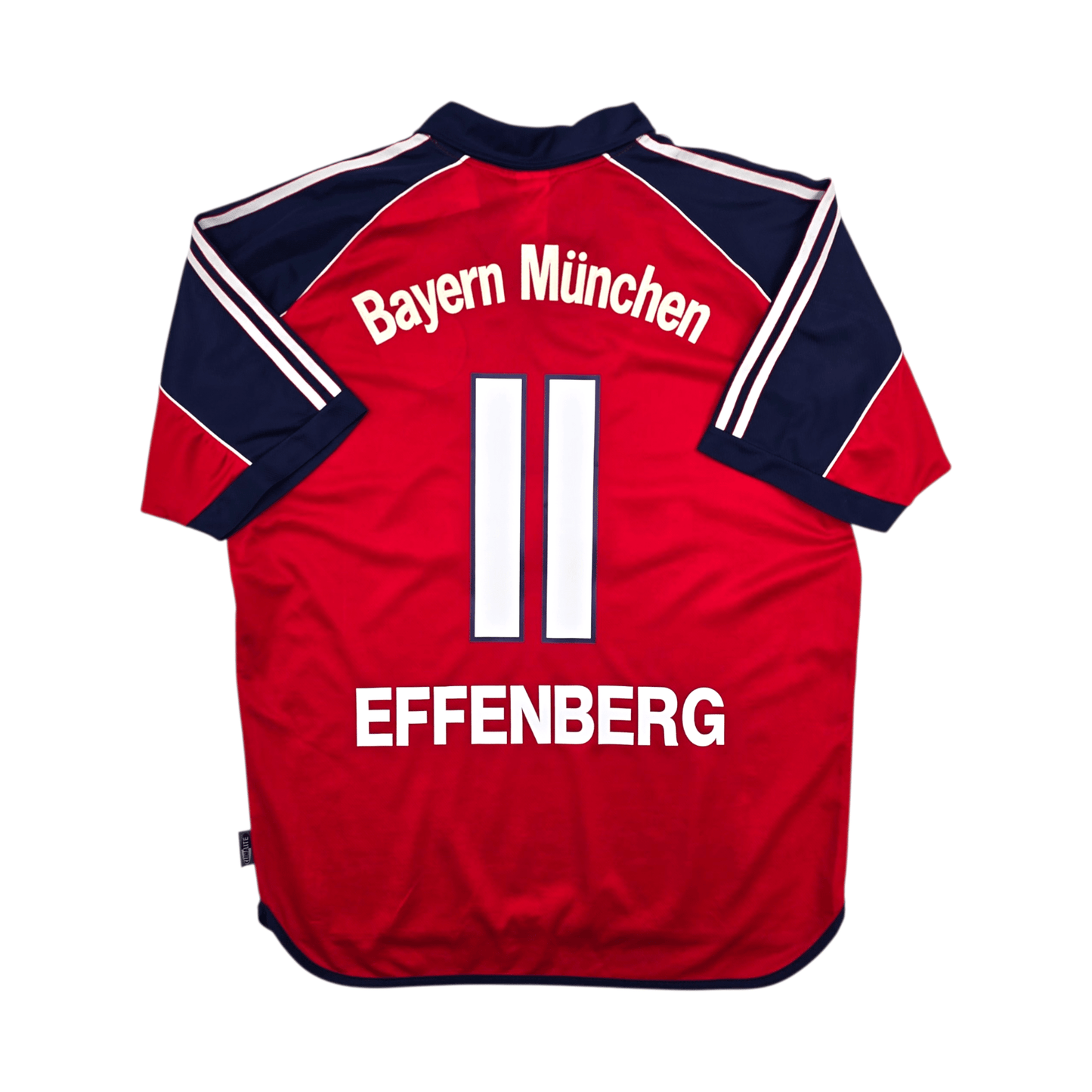 1999/01 Bayern Munich Home Football Shirt (L) Adidas #11 Effenberg