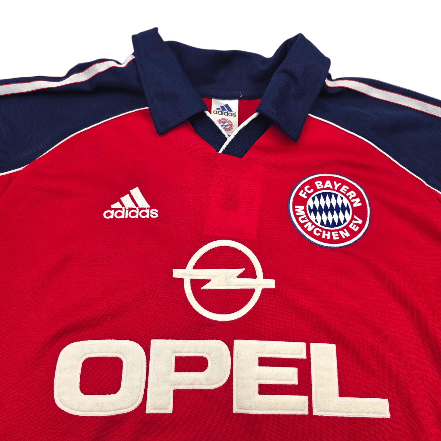 1999/01 Bayern Munich Home Football Shirt (L) Adidas #11 Effenberg