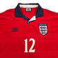 1999/01 England Away Football Shirt (XL) Umbro #12 Southgate