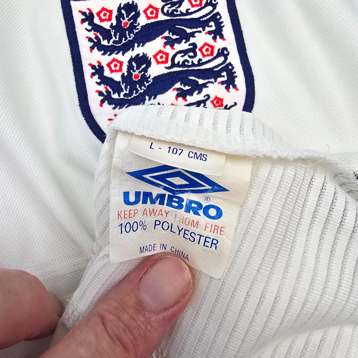 1999/01 England Home Football Shirt (L) Umbro