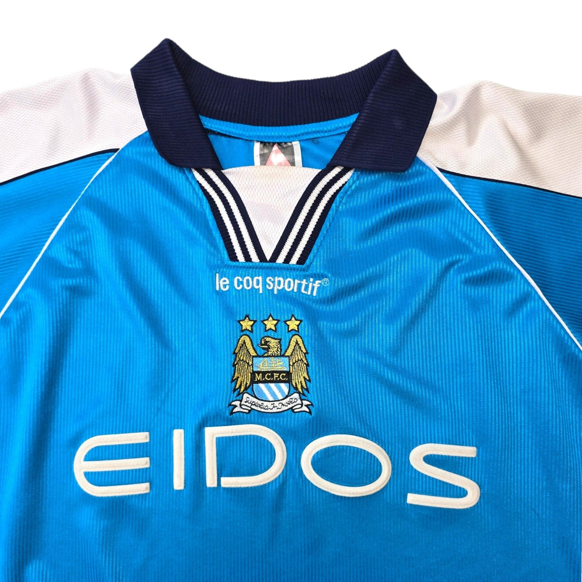 1999/01 Manchester City Home Football Shirt (L) Le Coq Sportif
