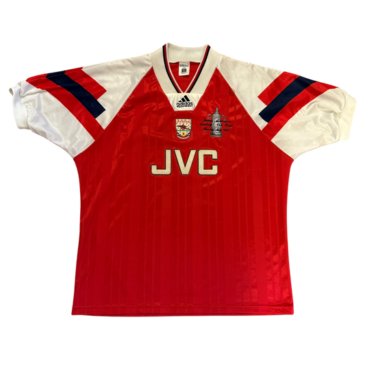 Arsenal 1992/1993 Home Shirt - Cup Winners 1993 Embroidery Front