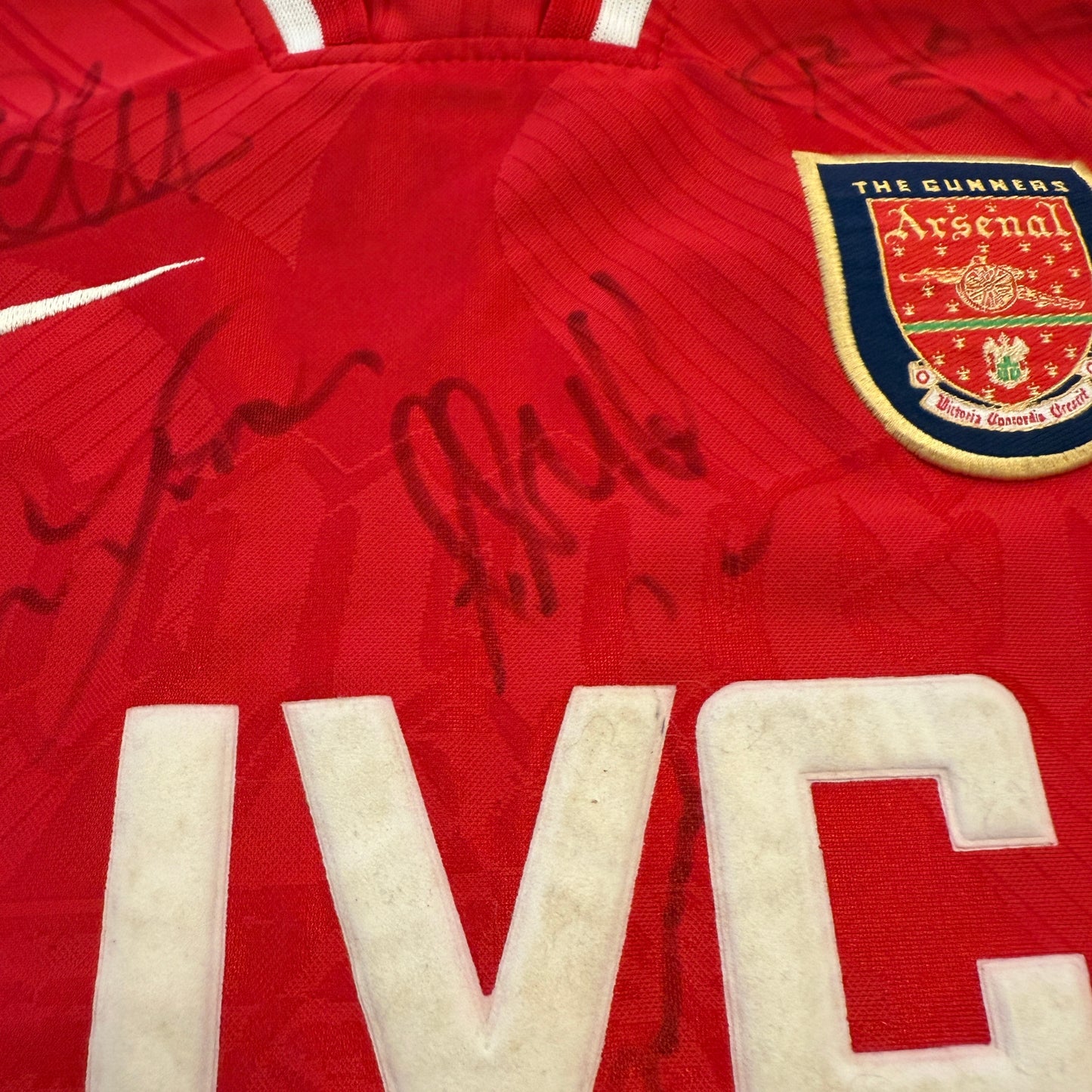Arsenal 1994/1995 Home Shirt - Long Sleeve - Squad Signed