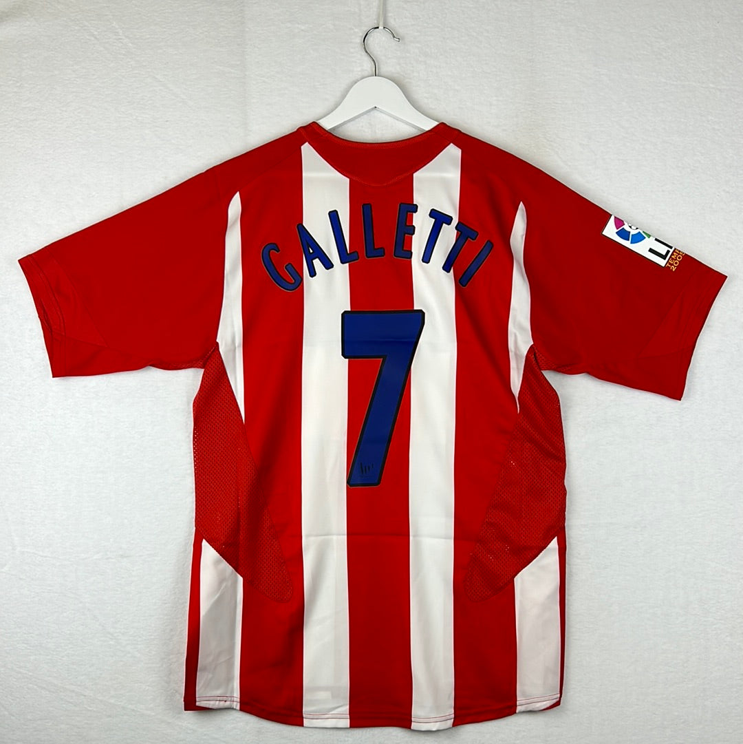 Atletico Madrid 2005/2006 Player Issue Home Shirt - Galletti 7 Back Print