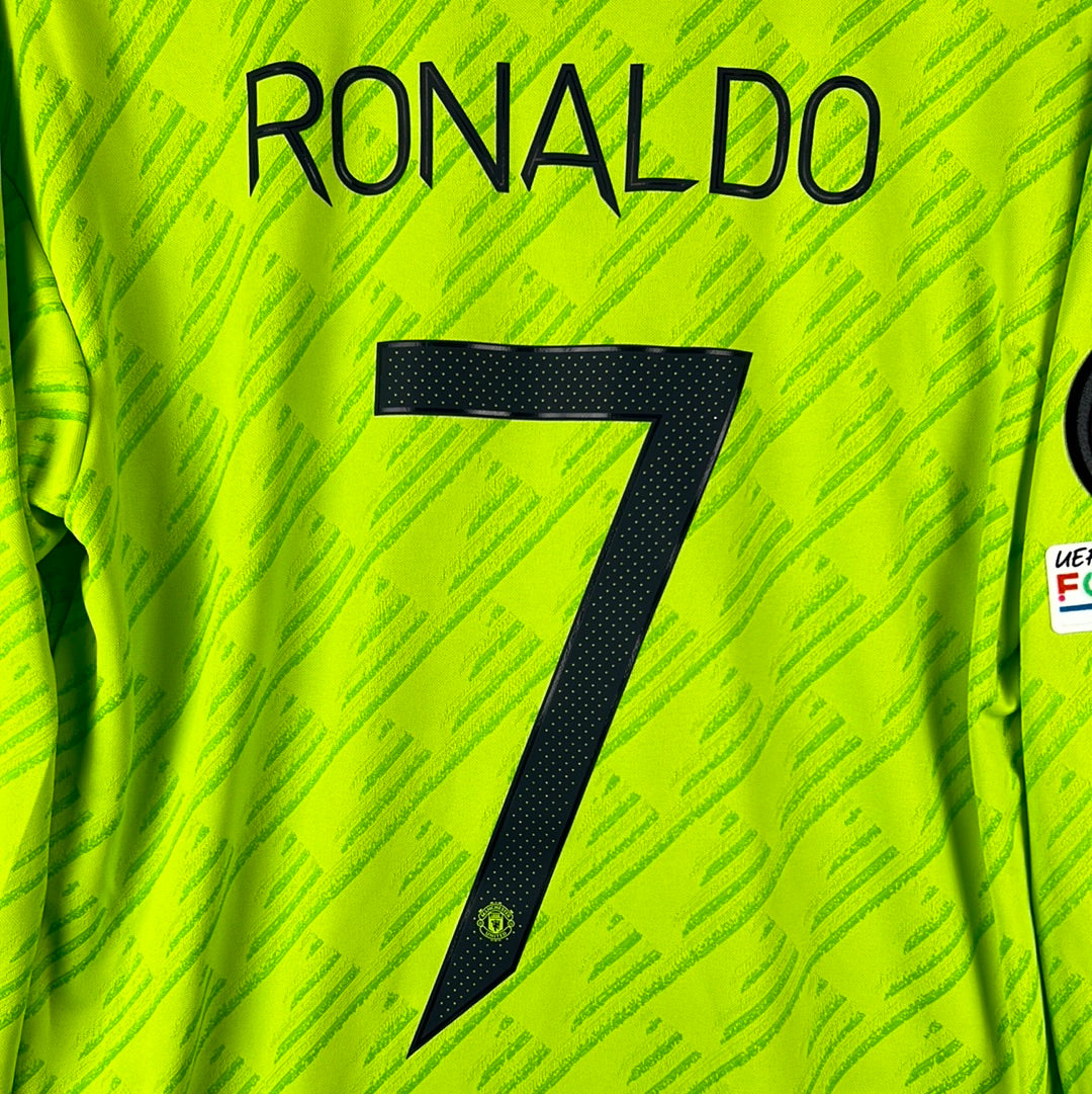 Manchester United 2022/2023 Player Issue Third Shirt - Ronaldo 7 - Long Sleeve