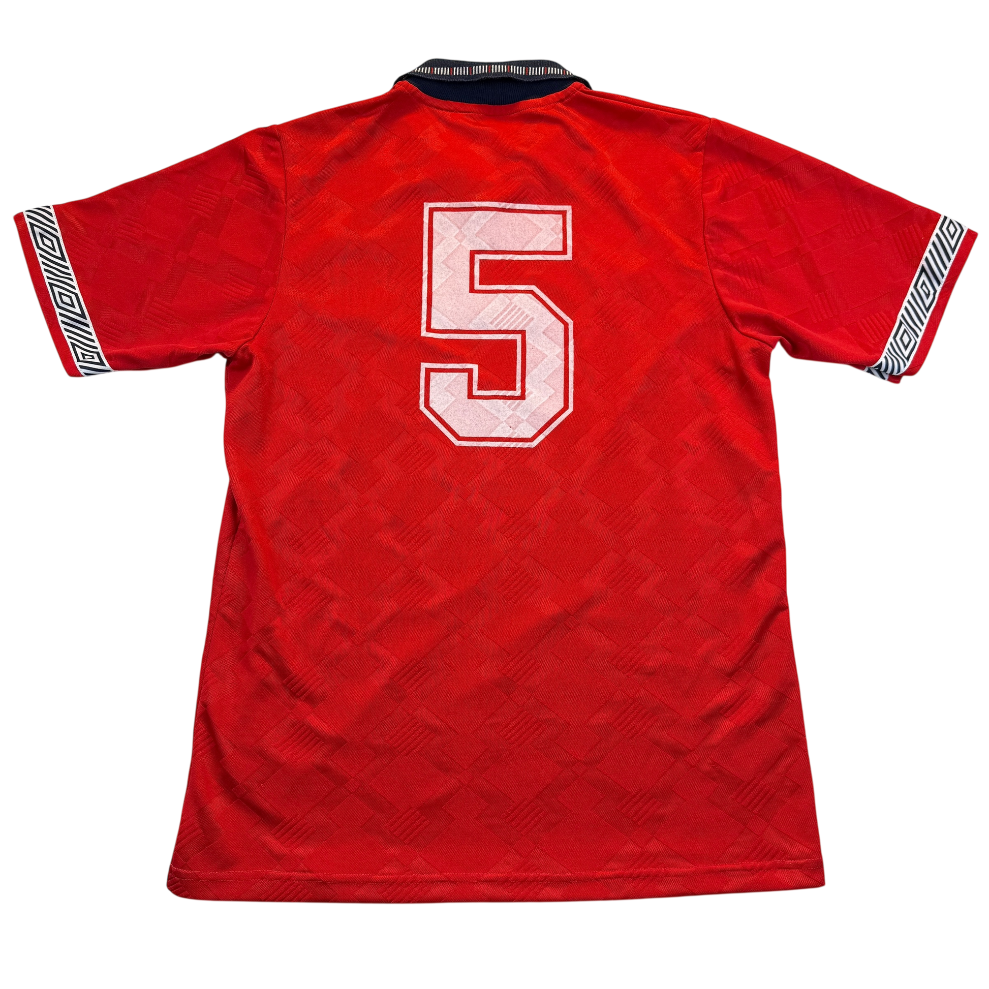 England 1990 Player Issue Away Shirt back with 5 print