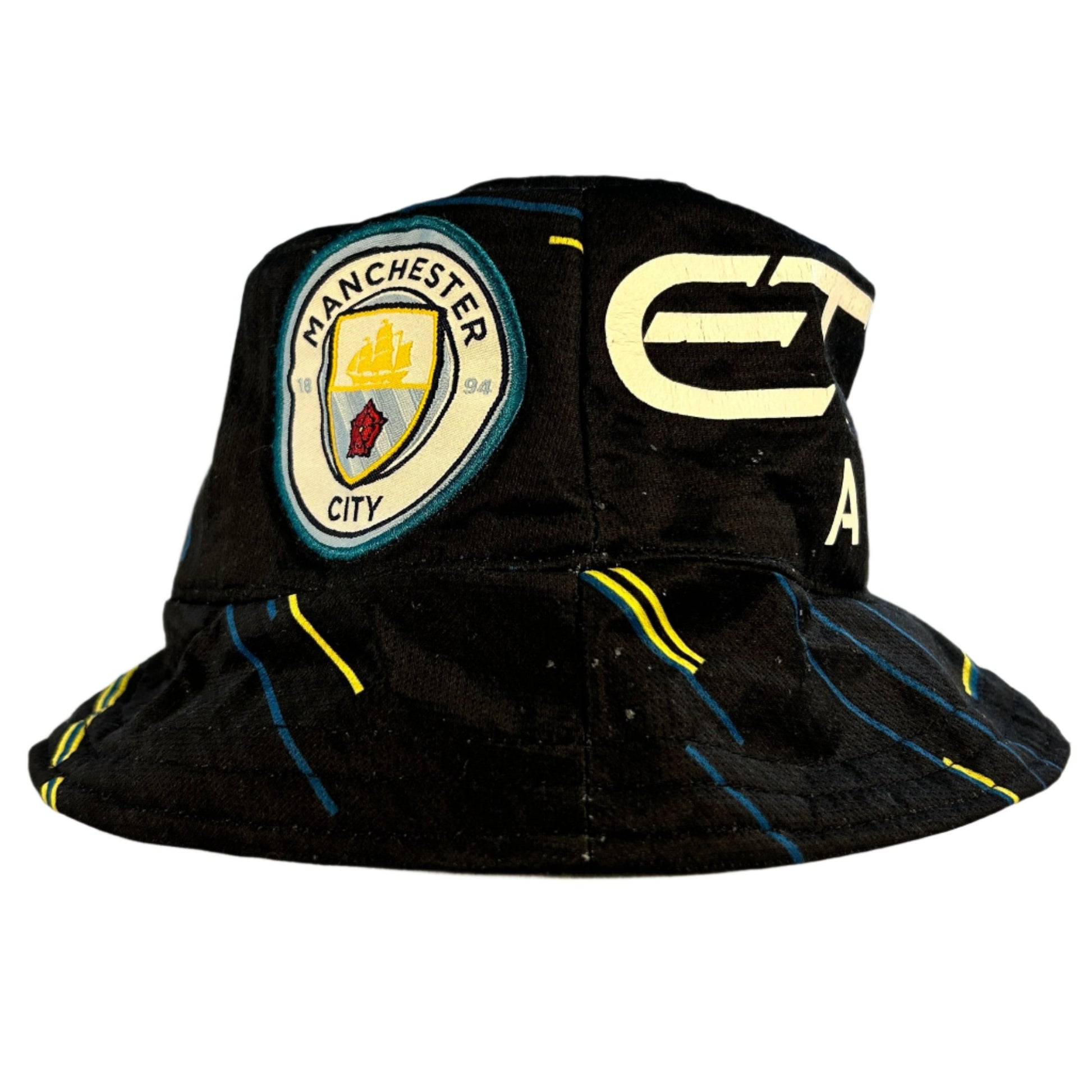 Manchester City 18/19 Upcycled Away Shirt Bucket Hat