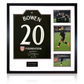 Jarrod Bowen Signed West Ham United 22/23 Third Shirt With Inscription Elite Frame