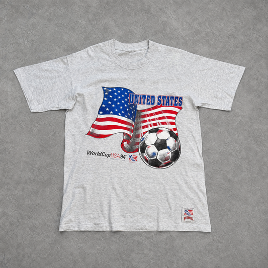 USA Adidas World Cup 1994 Vintage Single-Stitch T-Shirt Nutmeg (L)