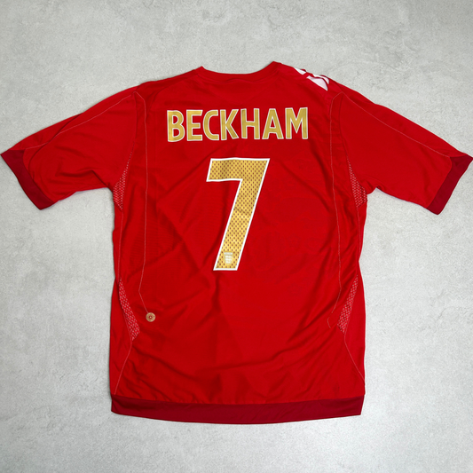2006/08 England Away Shirt Umbro Beckham (XL)