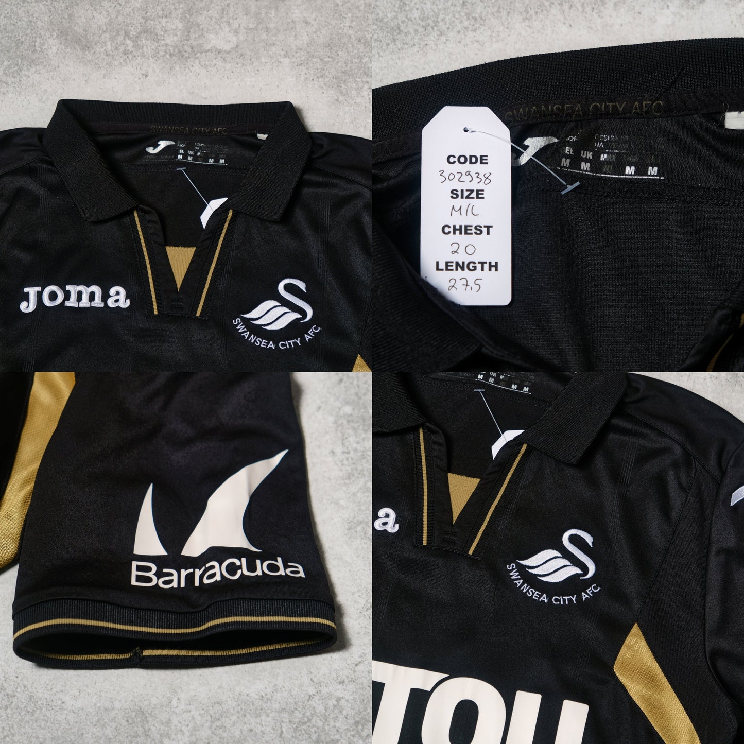 2017/18 Swansea Third Shirt Joma Ki Sung-Yueng (M/L)