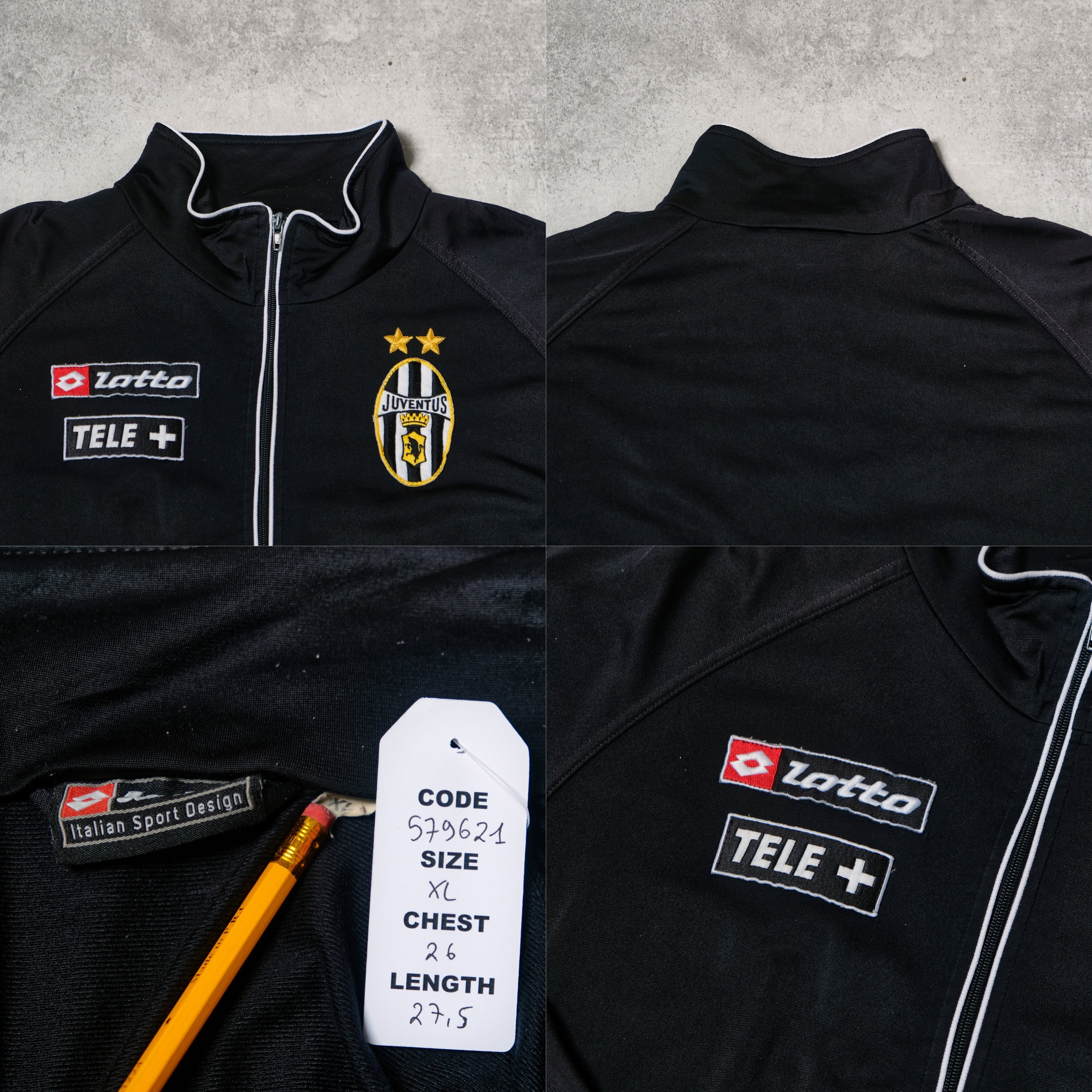 2001/02 Juventus Track Jacket Lotto (XL) – Casual Football Shirts