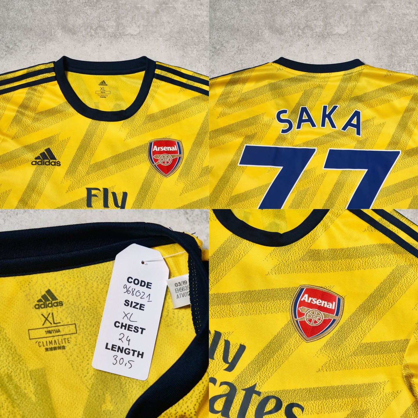 2019/20 Arsenal Away Shirt Adidas Saka (XL)