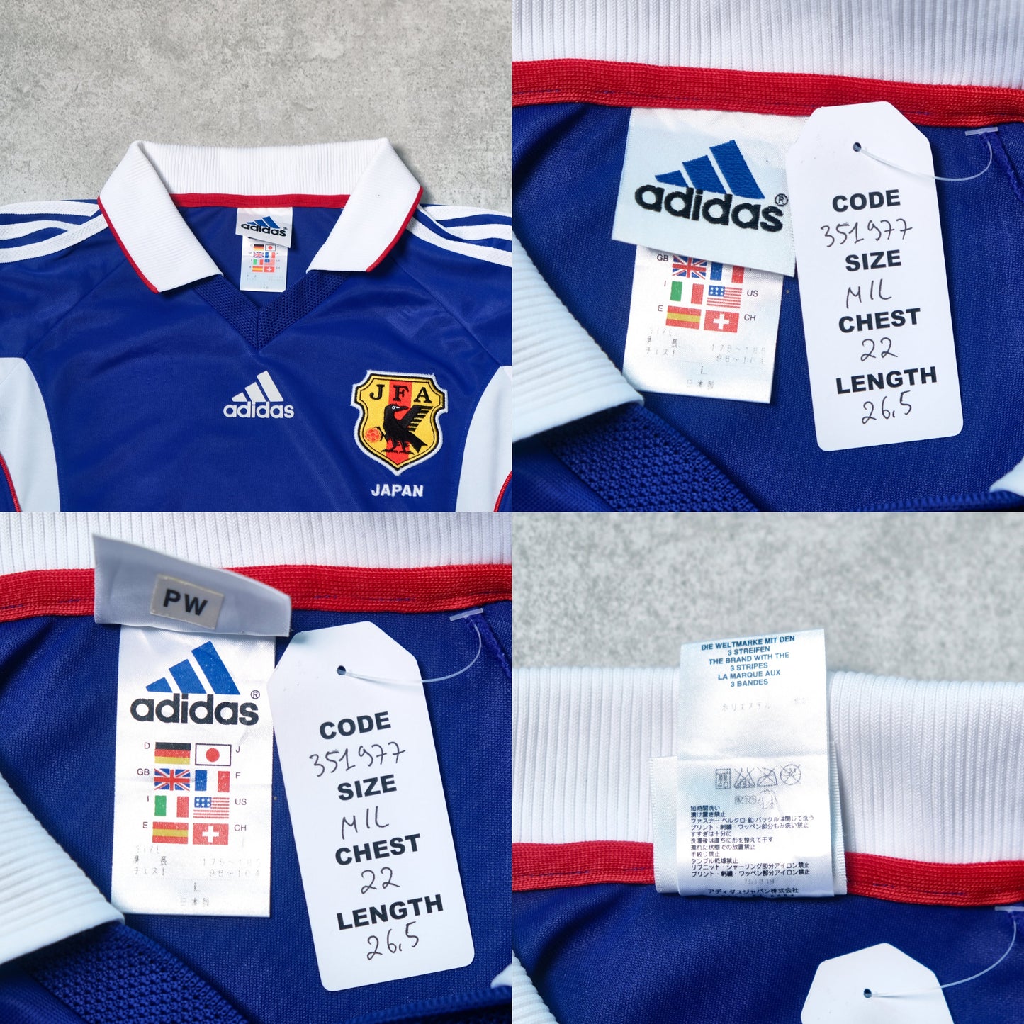 1999/00 Japan Home Shirt Adidas Nanami (M/L)