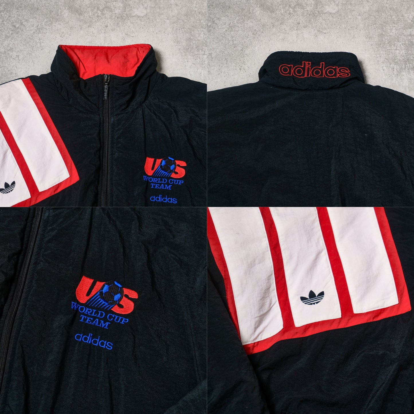 1992 USA Training Track Football Padded Jacket Adidas (XL)