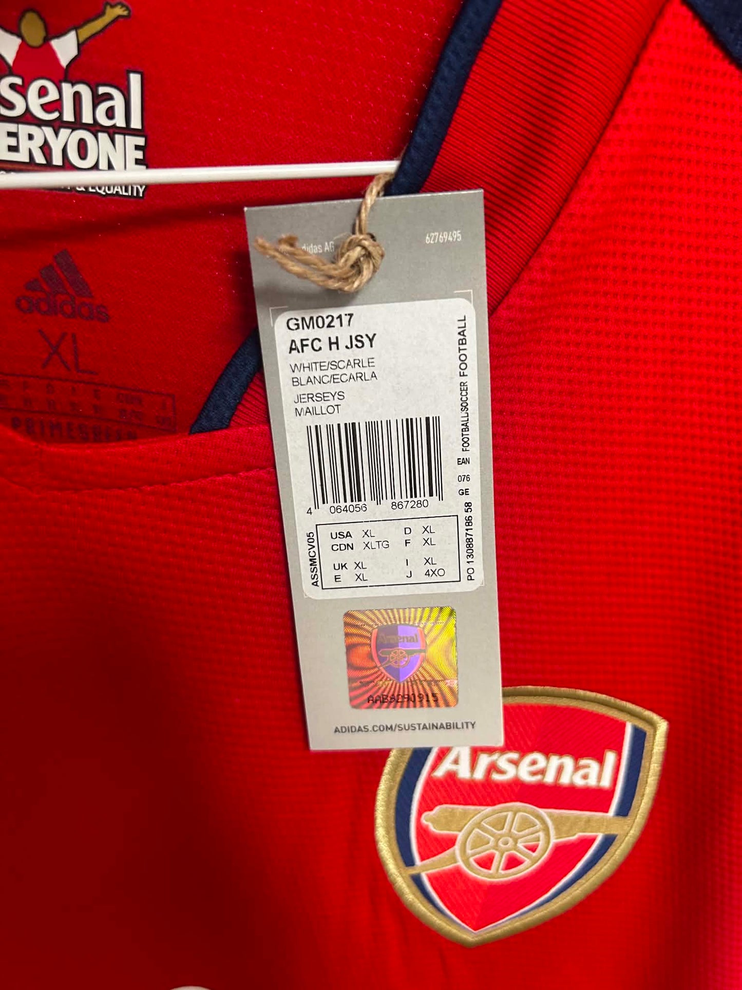 Arsenal 2021-2022 Home Football Shirt (BNWT) XL
