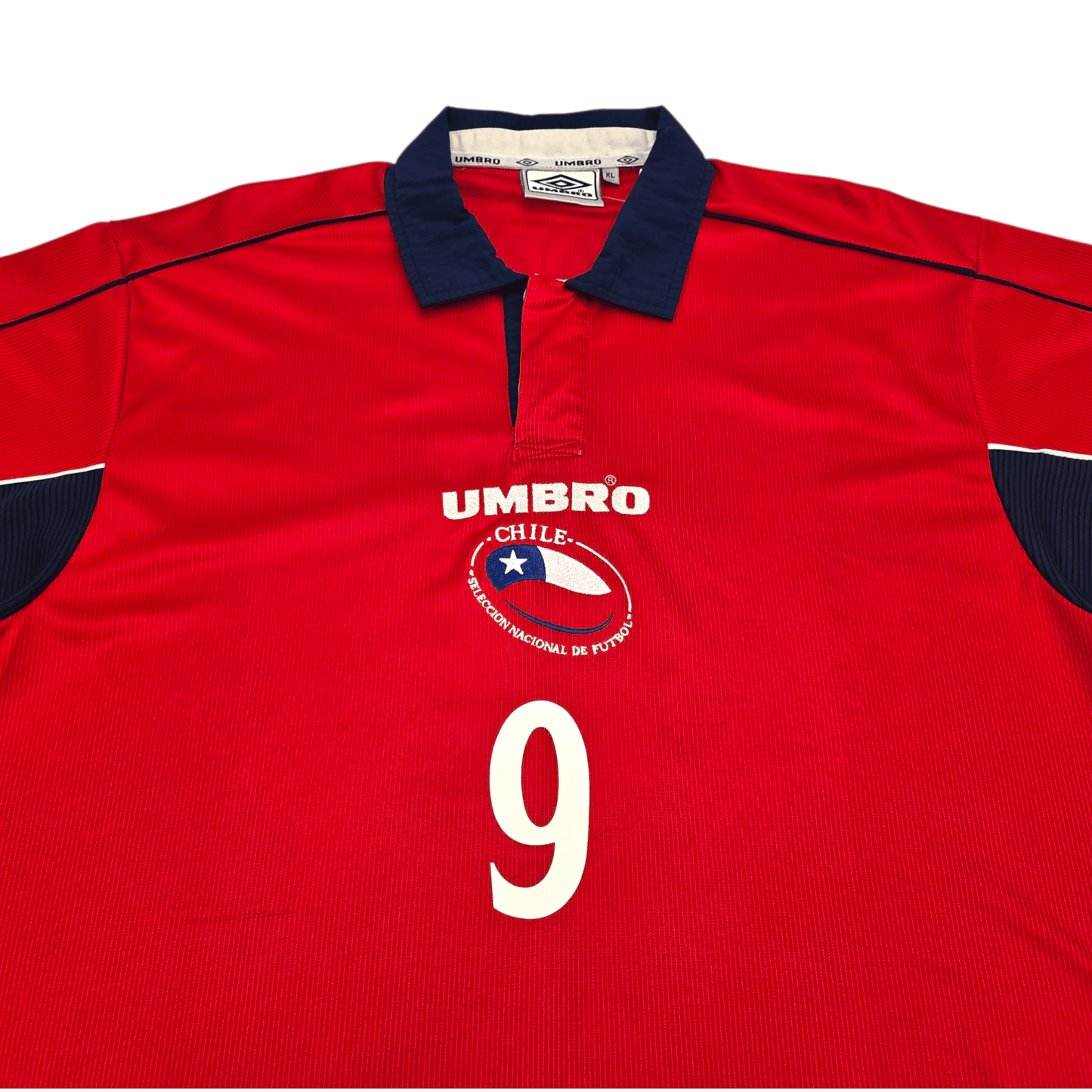 2000/01 Chile Home Football Shirt (XL) Umbro #9 Zamorano