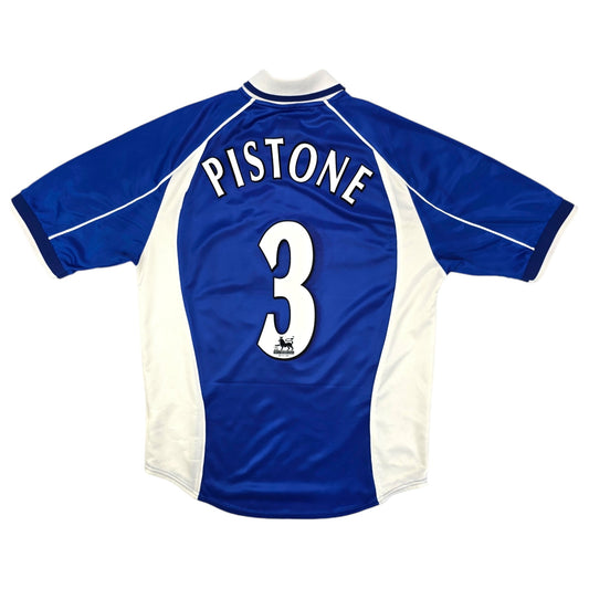 2000/01 Everton Home Football Shirt (M) Puma #3 Pistone