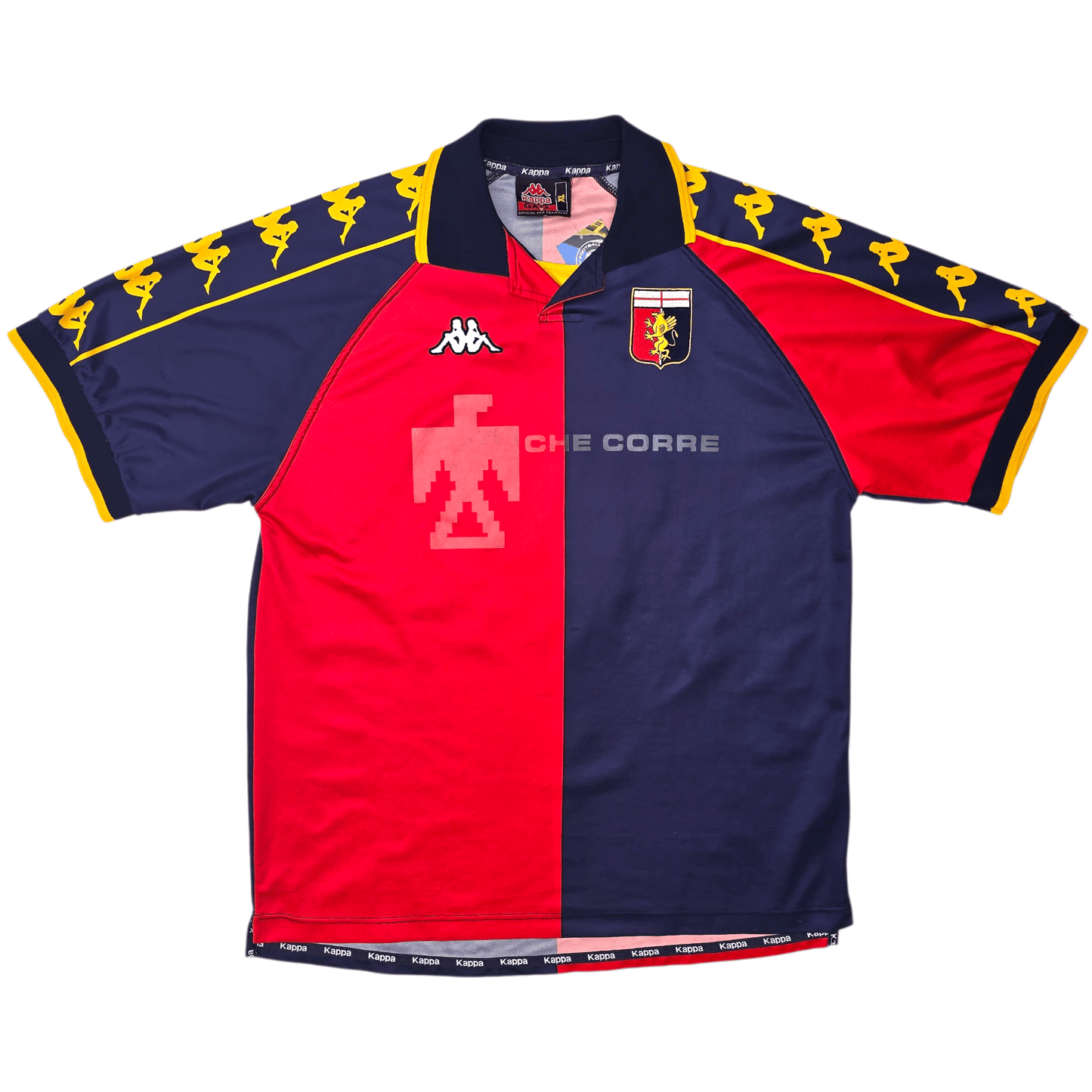 2000/01 Genoa Home Football Shirt (XL) Kappa #18 Malago