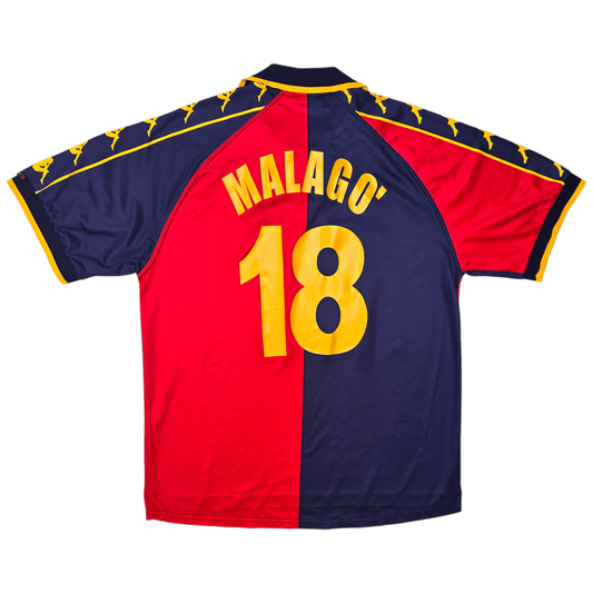 2000/01 Genoa Home Football Shirt (XL) Kappa #18 Malago