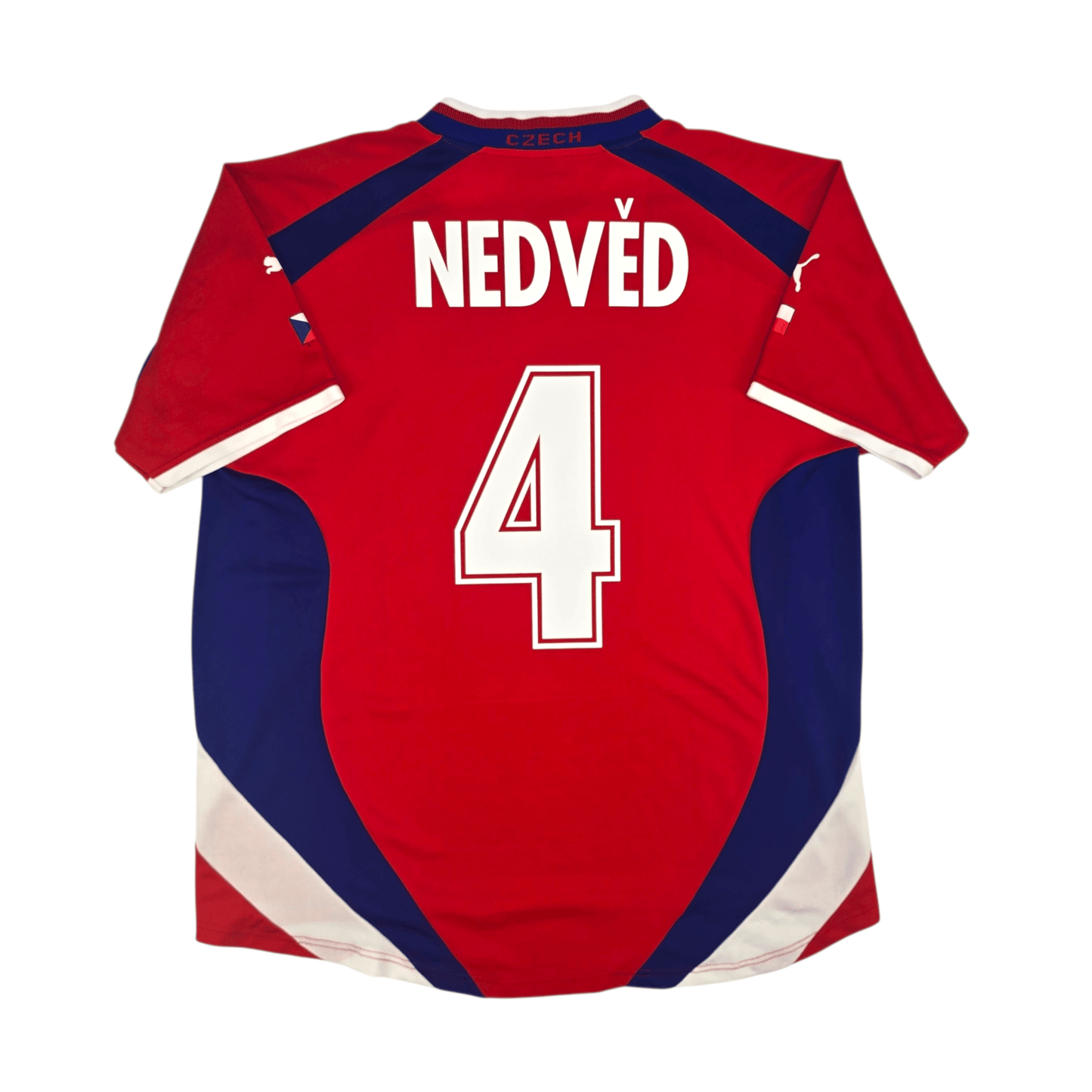 2000/02 Czech Republic Home Football Shirt (XL) Puma #4 Nedvěd