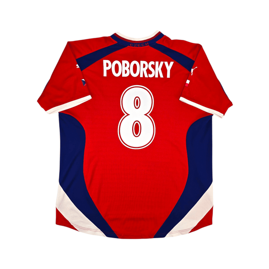 2000/02 Czech Republic Home Football Shirt (XL) Puma #8 Poborsky