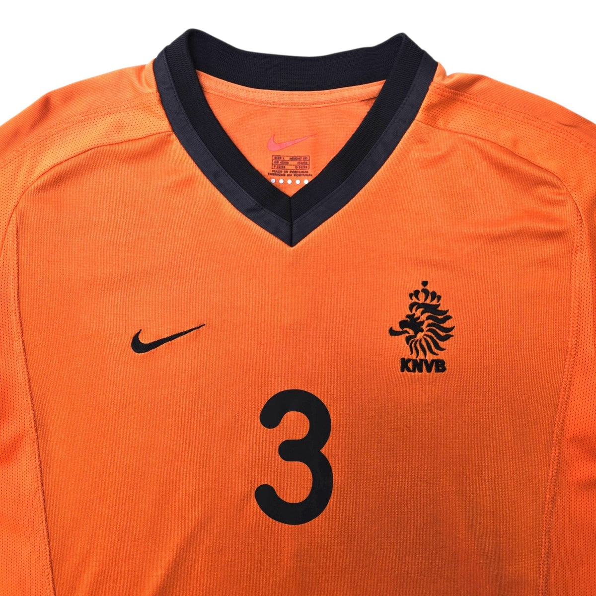 2000/02 Holland Home Football Shirt (L) Nike #3 Stam