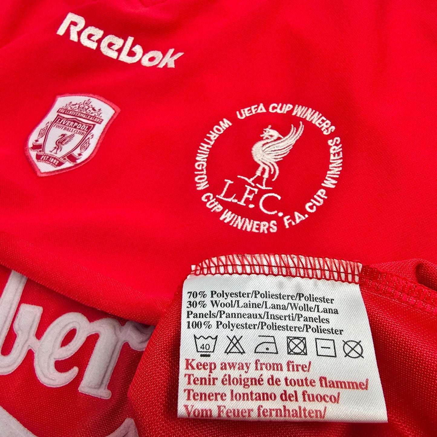 2000/02 Liverpool Home Football Shirt (L) Reebok (Cup Winners)