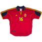 2000/02 Spain Home Football Shirt (L) Adidas #16 Mendieta