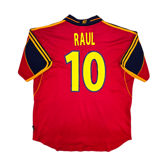 2000/02 Spain Home Football Shirt (XL) Adidas #10 Raul