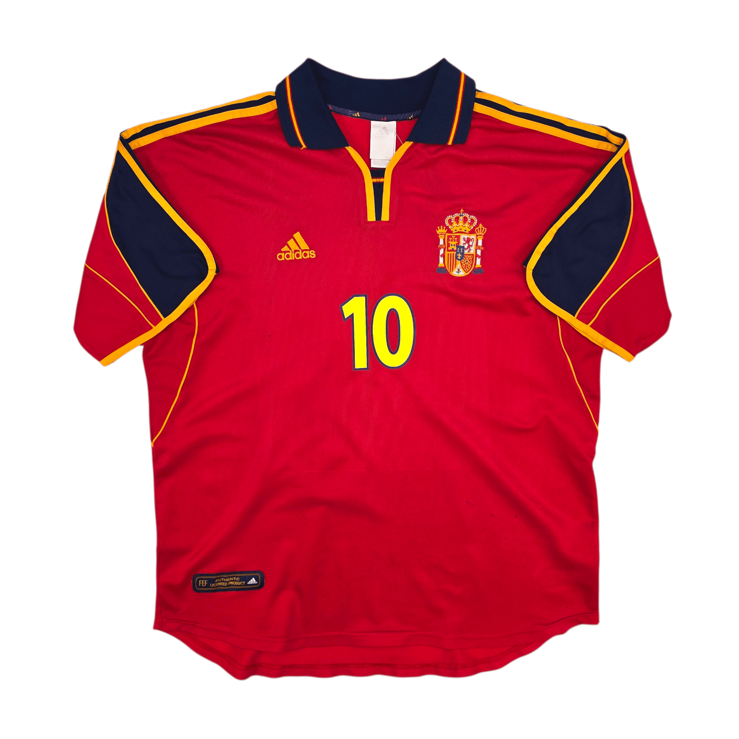 2000/02 Spain Home Football Shirt (XL) Adidas #10 Raul