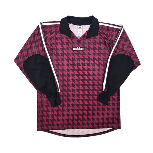 2000s Template Goal Keeper Football Shirt (L) Adidas #1 (Red/Black)