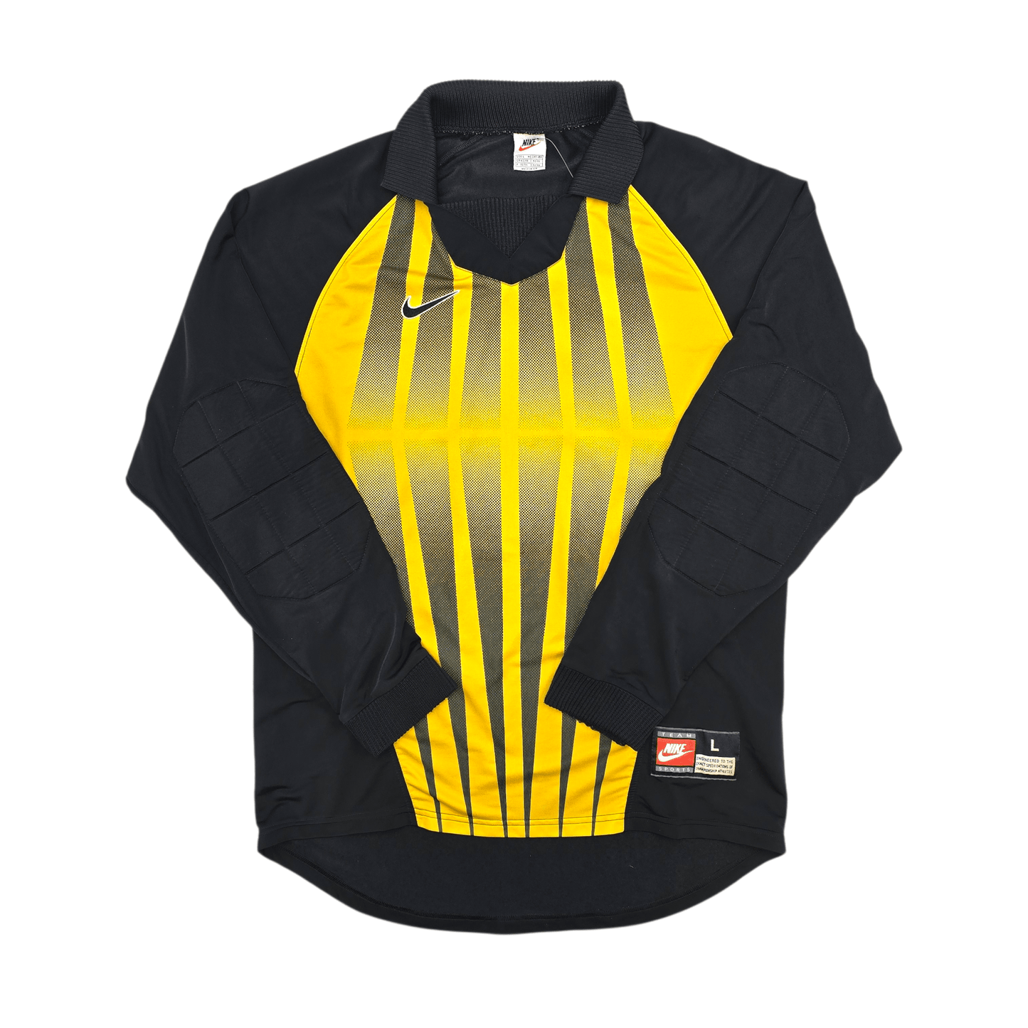 2000s Template Goal Keeper Football Shirt (L) Nike #1 (Black/Yellow)