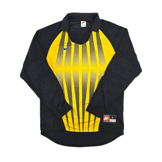 2000s Template Goal Keeper Football Shirt (L) Nike #1 (Black/Yellow)