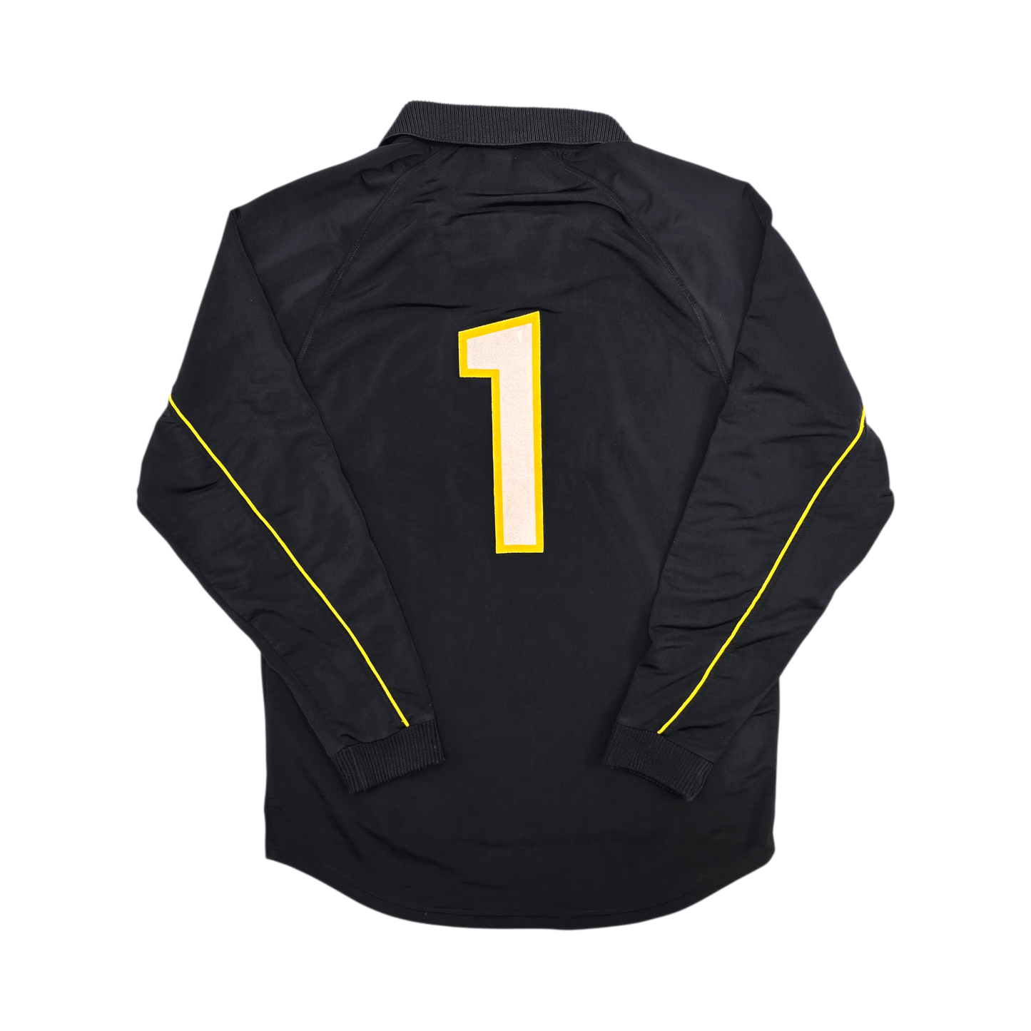 2000s Template Goal Keeper Football Shirt (L) Nike #1 (Black/Yellow)