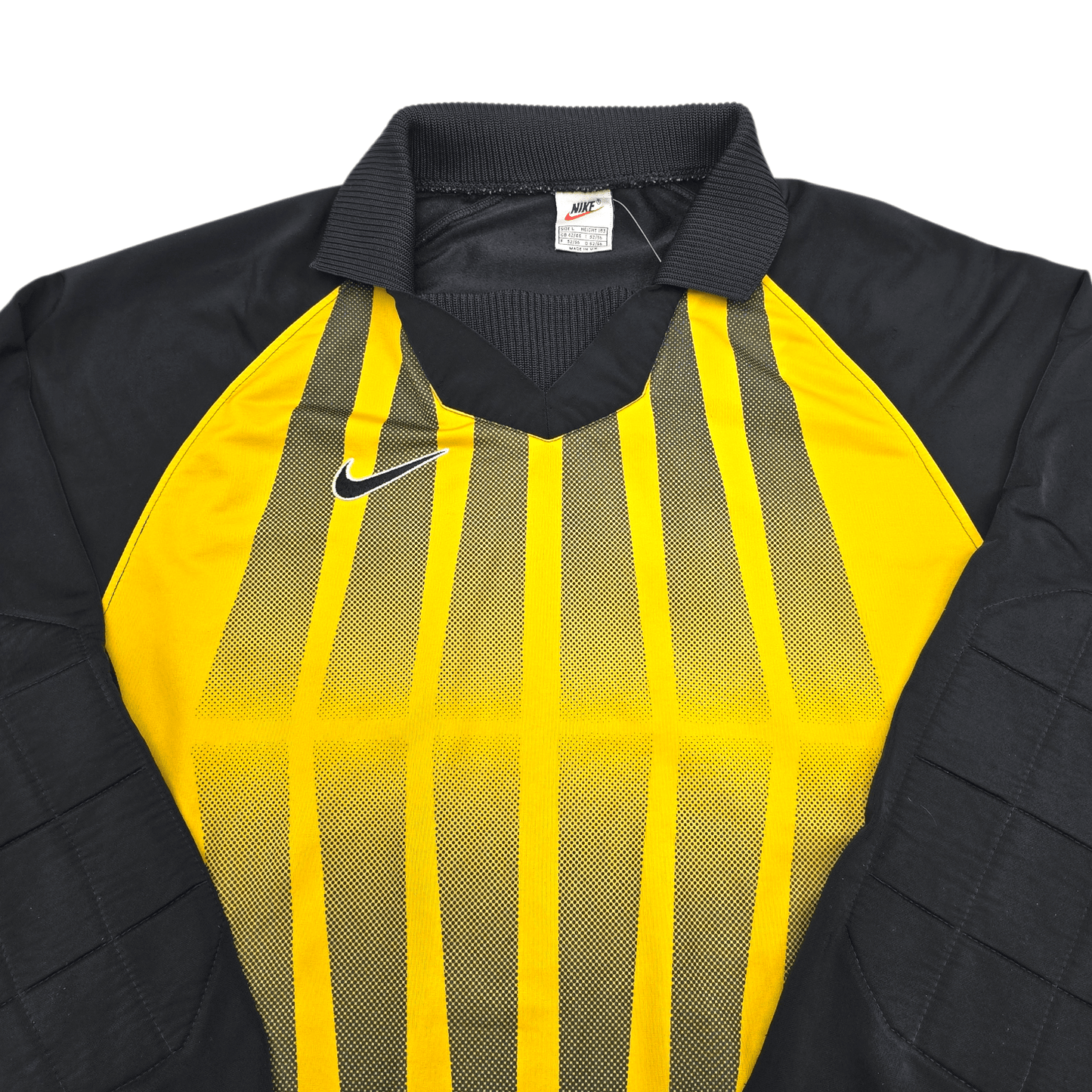 2000s Template Goal Keeper Football Shirt (L) Nike #1 (Black/Yellow)