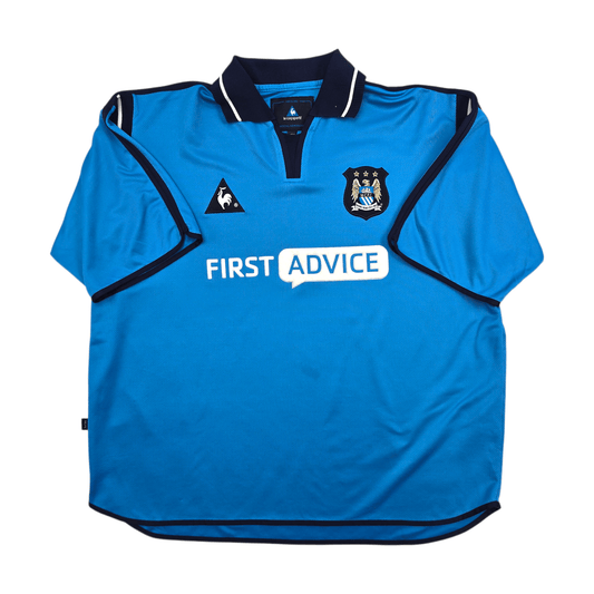 2001/02 Manchester City Home Football Shirt (XL) Le Coq Sportif