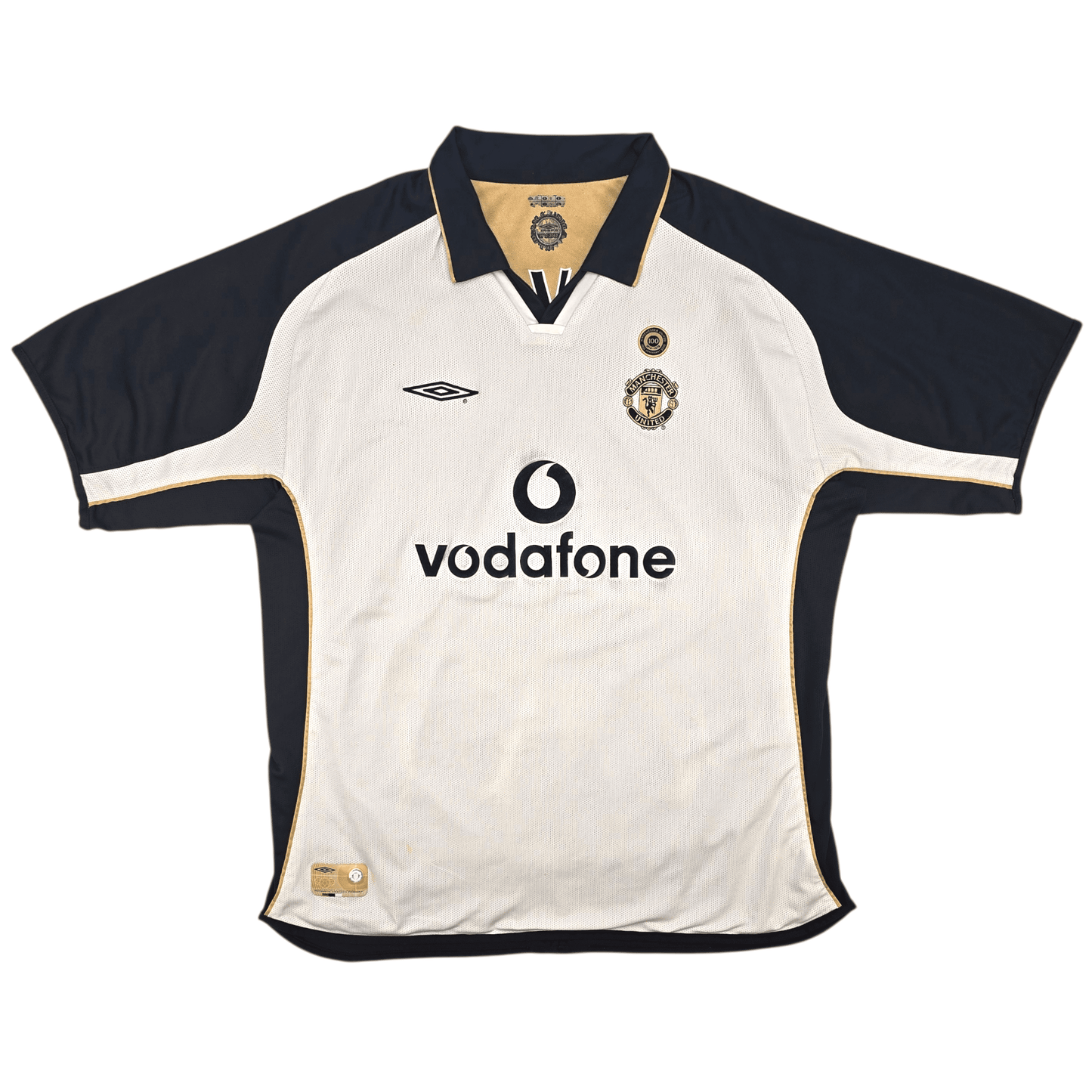 2001/02 Manchester United Away Football Shirt (2XL) Umbro #2 G.Neville | #7 Beckham