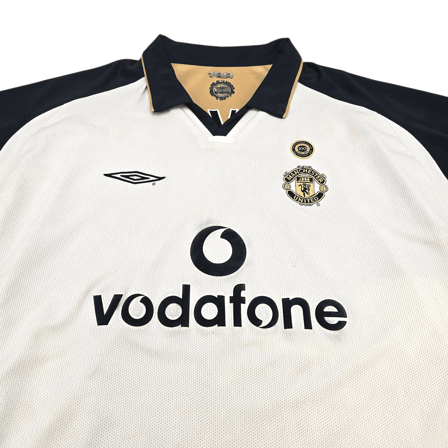 2001/02 Manchester United Away Football Shirt (2XL) Umbro #2 G.Neville | #7 Beckham