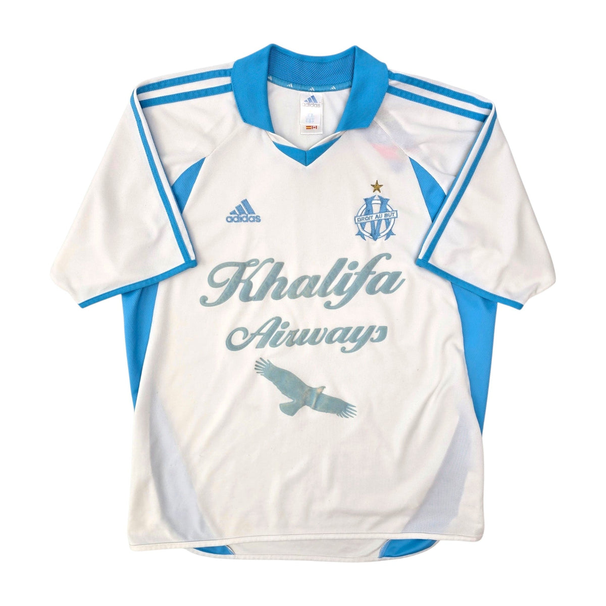2001/02 Olympique Marseille Home Football Shirt (L) Adidas