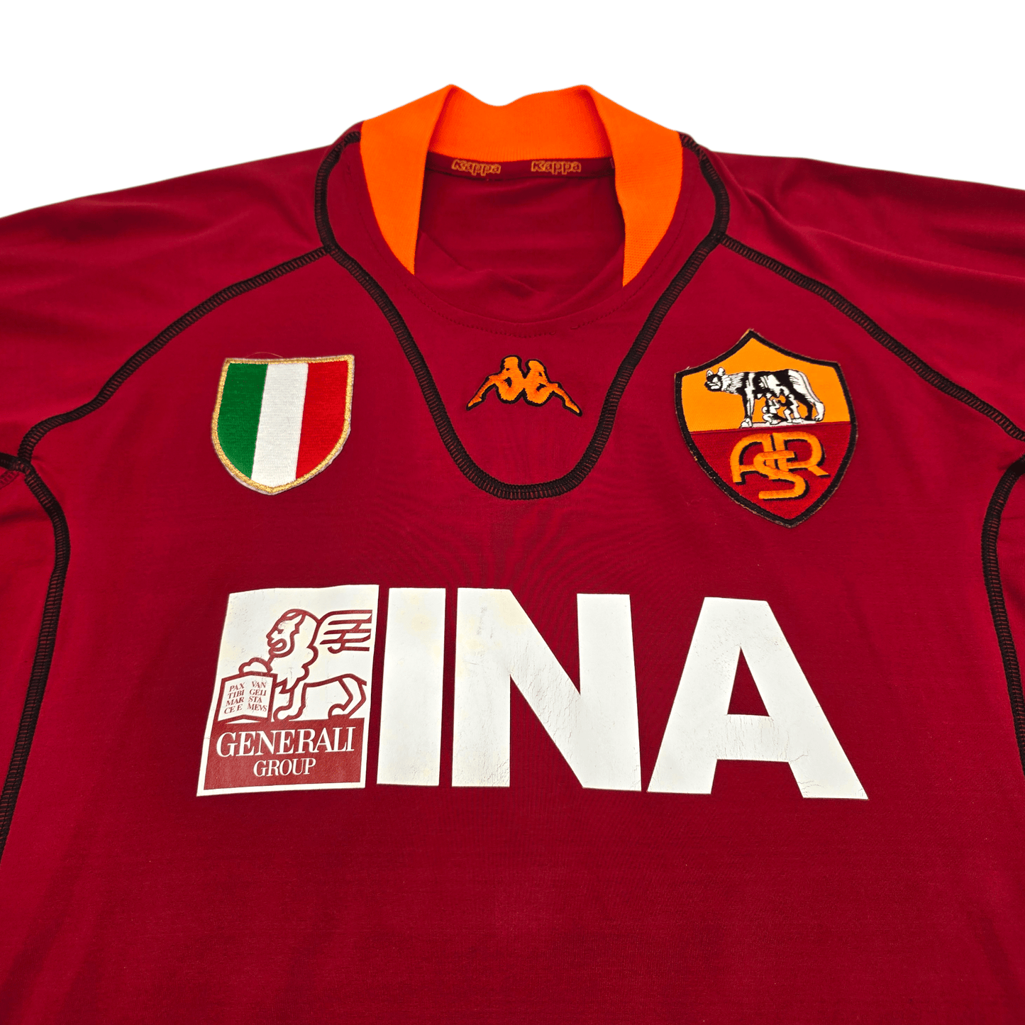 2001/02 Roma Home Football Shirt (XL) Kappa #20 Batistuta