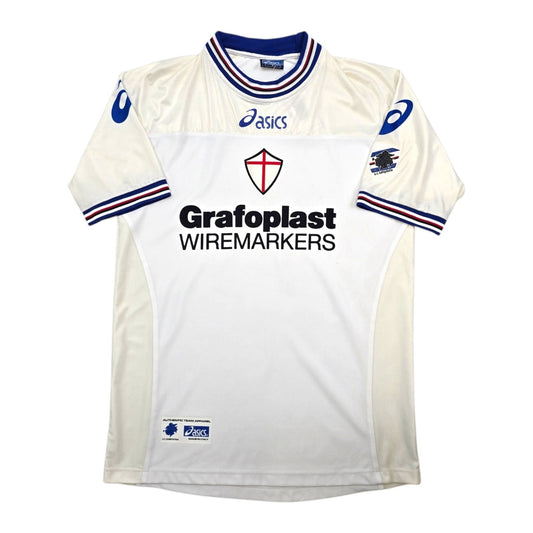 2001/02 Sampdoria Away Football Shirt (S) Asics
