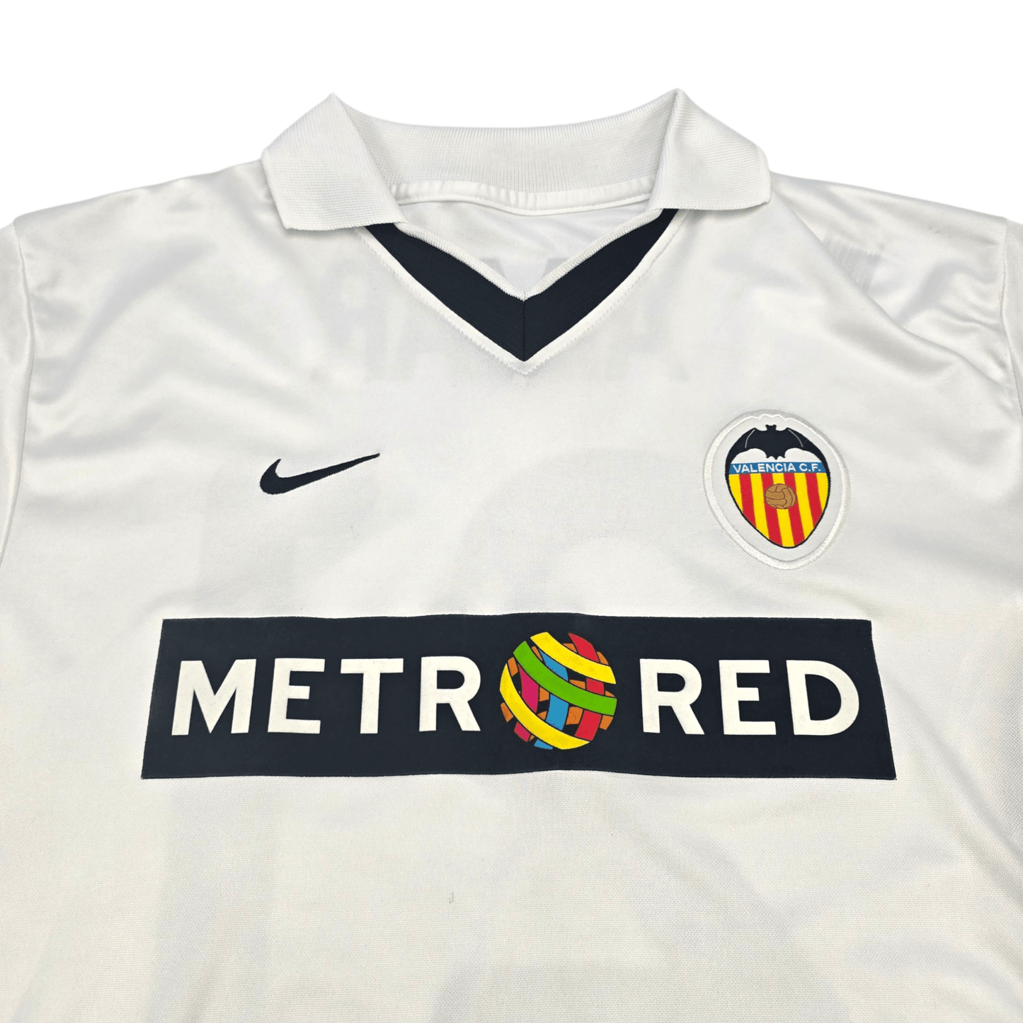 2001/02 Valencia Home Football Shirt (M) Nike #21 Aimar