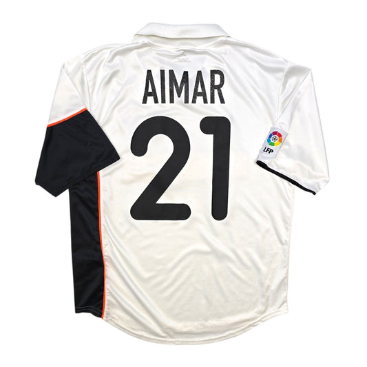 2001/02 Valencia Home Football Shirt (M) Nike #21 Aimar